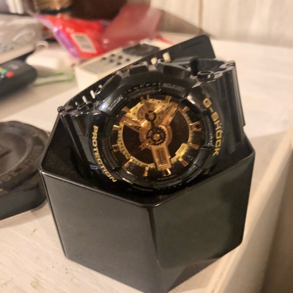 g shock bronze and black